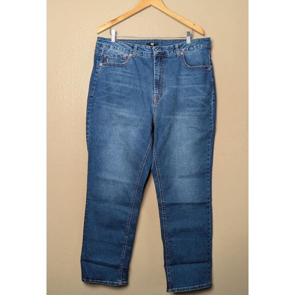 Frye High Rise Straight‎ Leg Jeans Women 16 Blue NWT Classic Stretch Denim